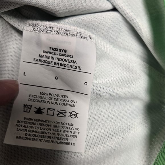 Nike Liverpool FC White/Green Away Soccer Jersey Men's Large - Picture 7 of 7